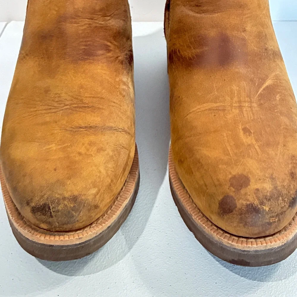 Tecovas Men's The Rugged Light Tobacco Tan Chelsea Boots 9.5EE Leather Western